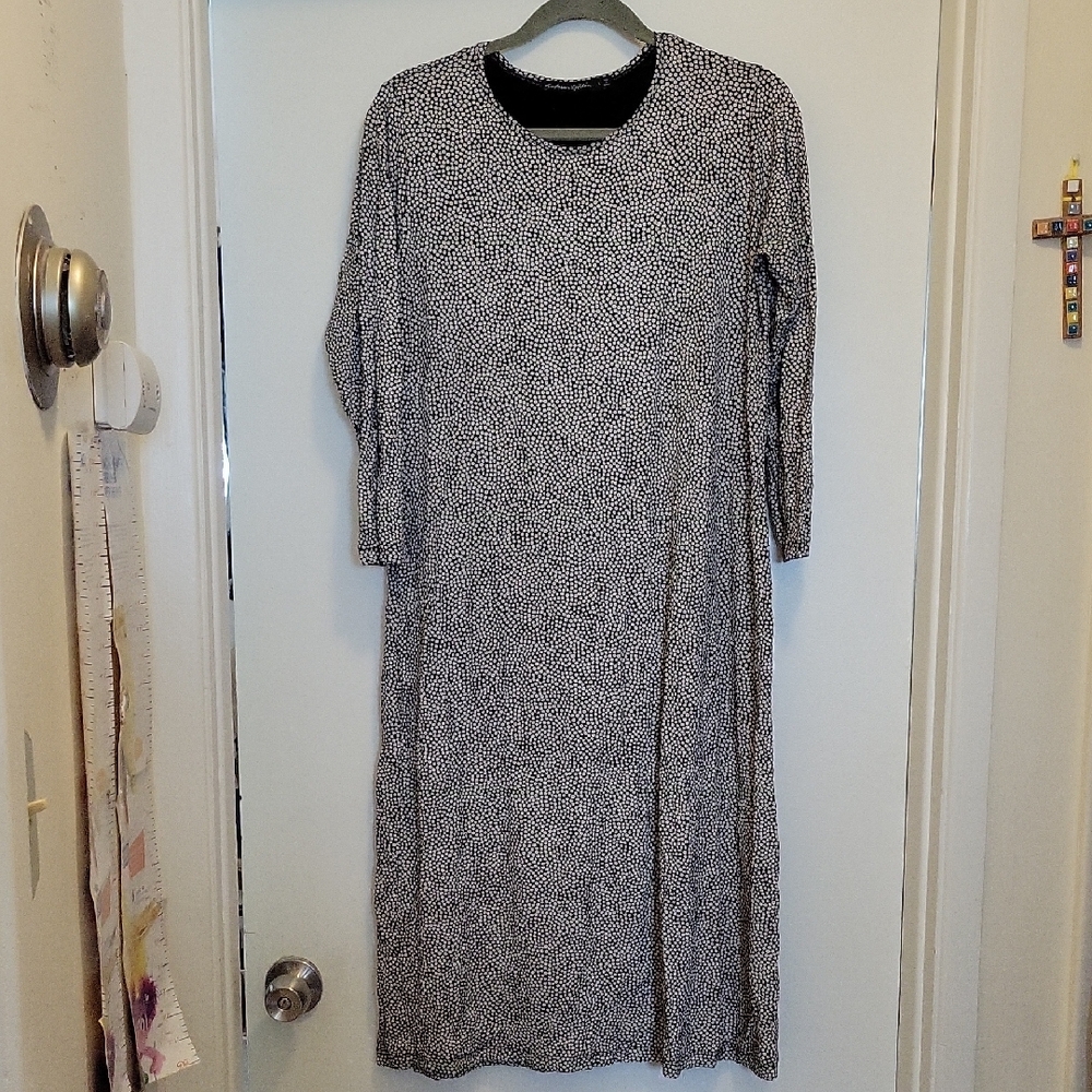 Gudrun Sjoden Black And White Long Sleeve Dress